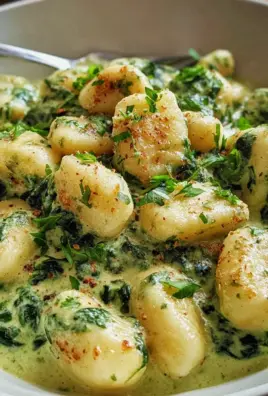 Vegane Gnocchi mit cremiger Spinatsauce