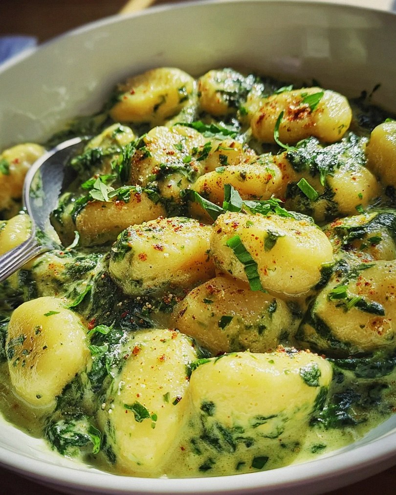 Vegane Gnocchi mit cremiger Spinatsauce – Schritt 1