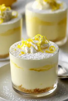 Zitronen Mousse Cheesecake Cups: Dein fruchtig-cremiger Genuss