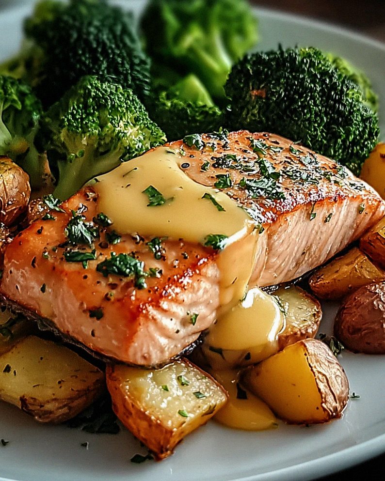Zitronenbutterlachs mit knusprigen Kartoffeln und Brokkoli – Schritt 1